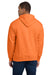 Gildan 18500/G185 Mens Pill Resistant Hooded Sweatshirt Hoodie w/ Pouch Pocket Safety Orange Model Back