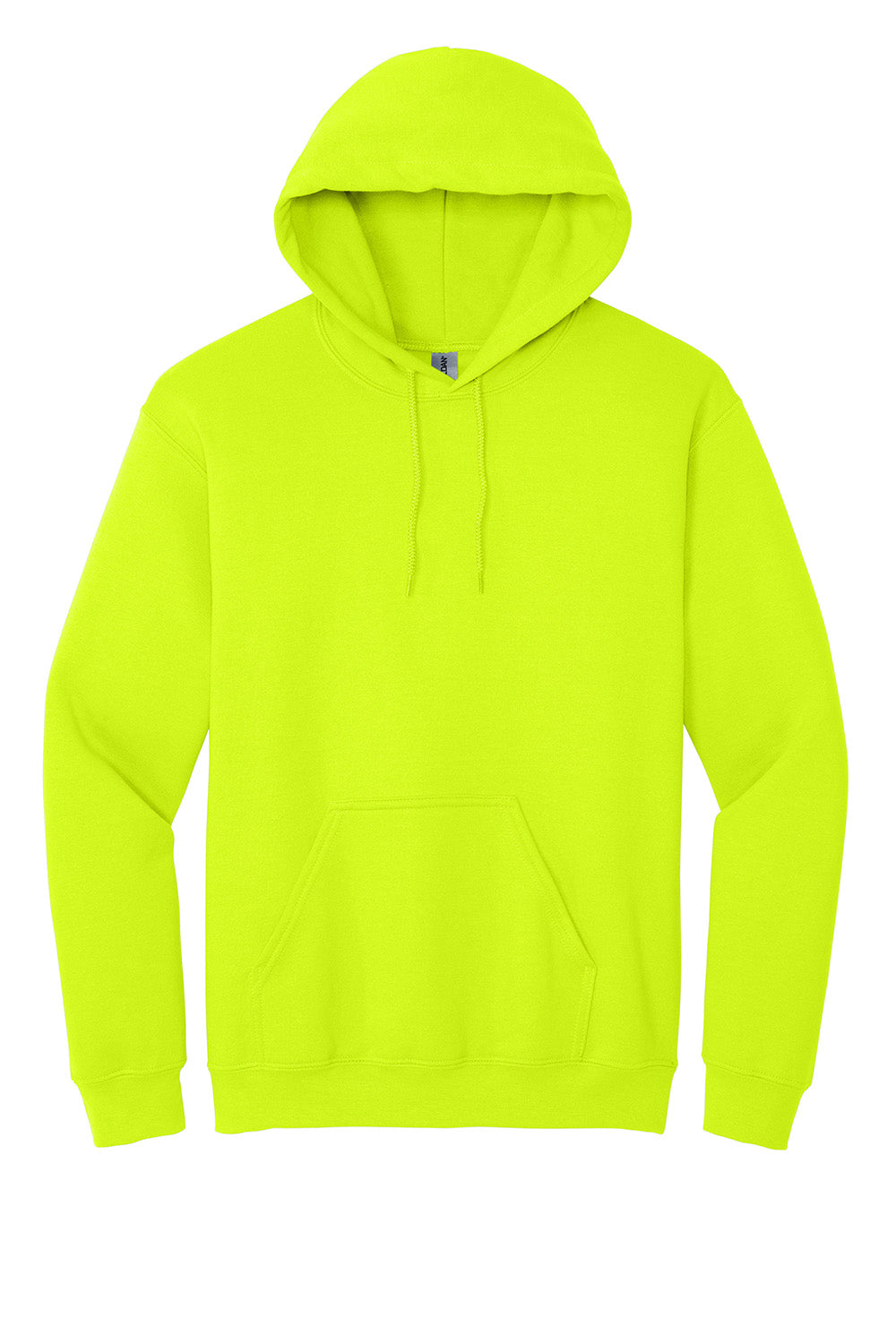 Gildan 18500/G185 Mens Pill Resistant Hooded Sweatshirt Hoodie w/ Pouch Pocket Safety Green Flat Front