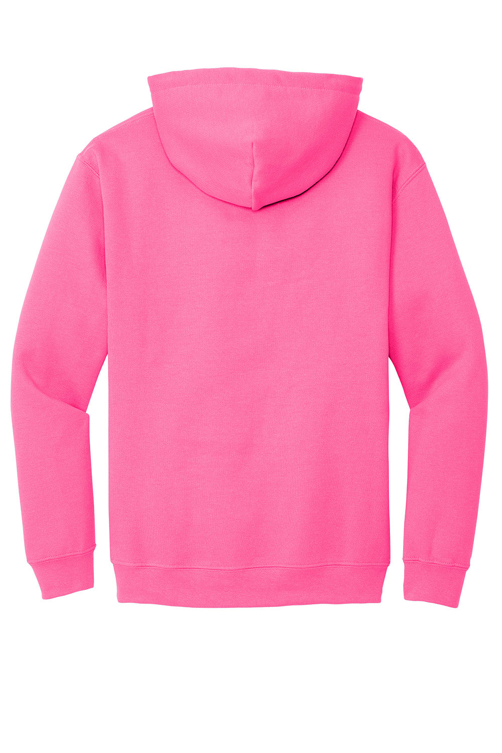 Gildan 18500/G185 Mens Pill Resistant Hooded Sweatshirt Hoodie w/ Pouch Pocket Safety Pink Flat Back