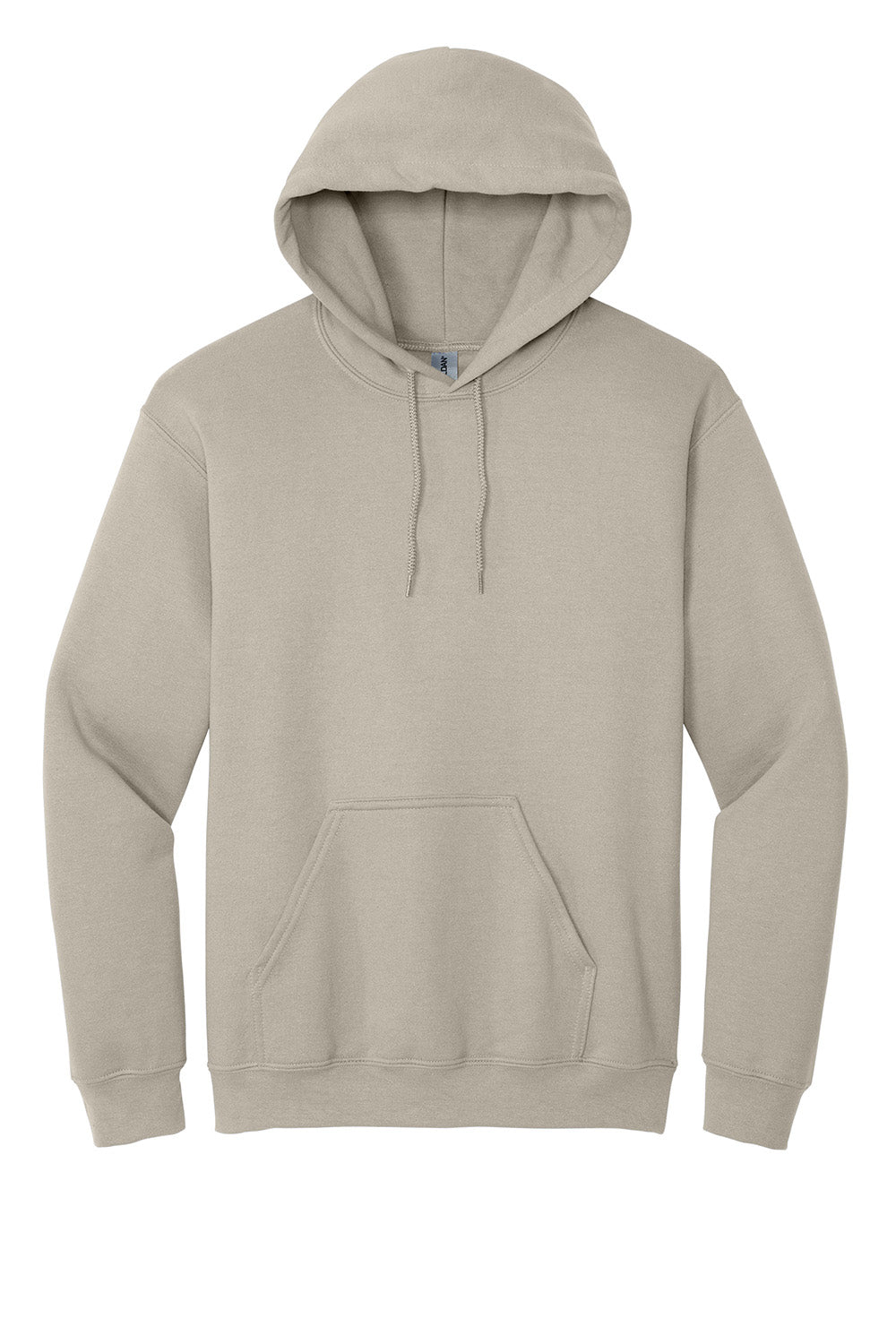 Gildan 18500/G185 Mens Pill Resistant Hooded Sweatshirt Hoodie w/ Pouch Pocket Sand Flat Front