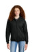 Gildan 18600B Youth Heavy Blend Full Zip Hooded Sweatshirt Hoodie w/ Pockets Black Model Front