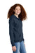 Gildan 18600B Youth Heavy Blend Full Zip Hooded Sweatshirt Hoodie w/ Pockets Navy Blue Model Side