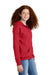 Gildan 18600B Youth Heavy Blend Full Zip Hooded Sweatshirt Hoodie w/ Pockets Red Model Side