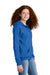 Gildan 18600B Youth Heavy Blend Full Zip Hooded Sweatshirt Hoodie w/ Pockets Royal Blue Model Side