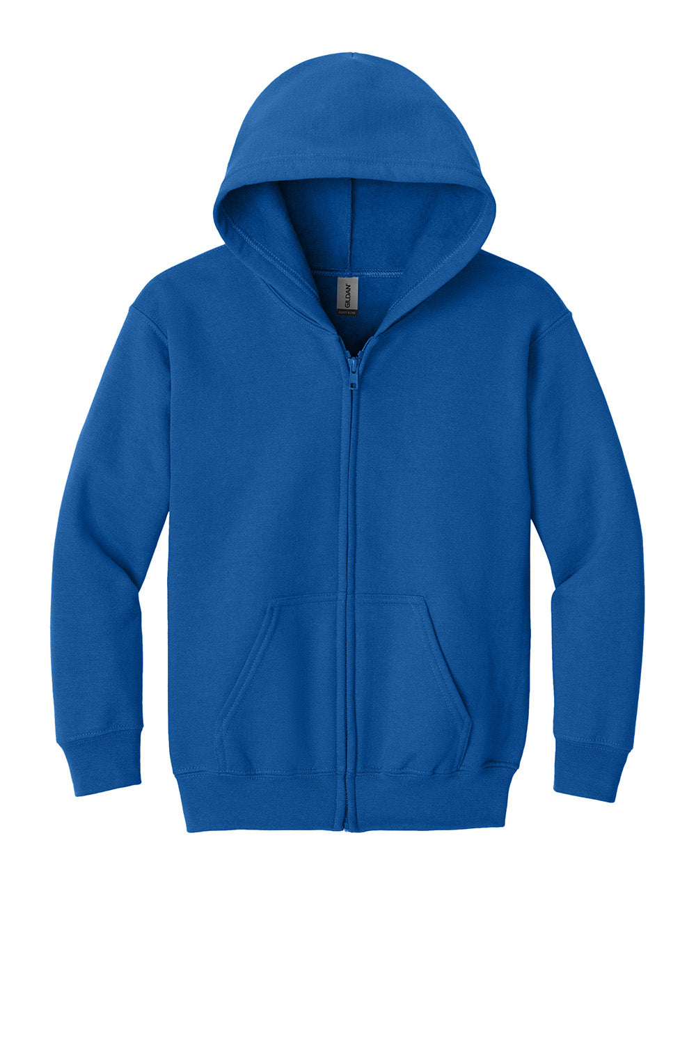 Gildan 18600B Youth Heavy Blend Full Zip Hooded Sweatshirt Hoodie w/ Pockets Royal Blue Flat Front