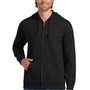 Gildan Mens Pill Resistant Full Zip Hooded Sweatshirt Hoodie w/ Pockets - Black