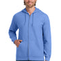 Gildan Mens Pill Resistant Full Zip Hooded Sweatshirt Hoodie w/ Pockets - Carolina Blue