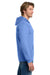 Gildan 18600/G186 Mens Pill Resistant Full Zip Hooded Sweatshirt Hoodie w/ Pockets Carolina Blue Model Side