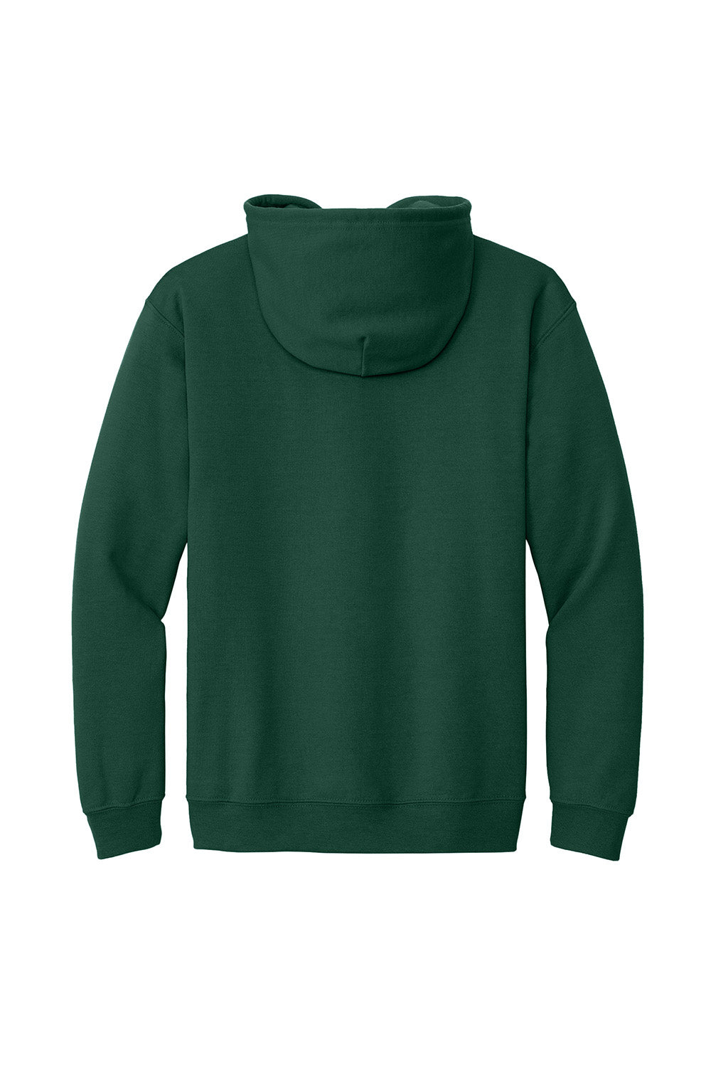 Gildan 18600/G186 Mens Pill Resistant Full Zip Hooded Sweatshirt Hoodie w/ Pockets Forest Green Flat Back