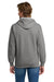 Gildan 18600/G186 Mens Pill Resistant Full Zip Hooded Sweatshirt Hoodie w/ Pockets Heather Graphite Grey Model Back