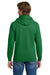 Gildan 18600/G186 Mens Pill Resistant Full Zip Hooded Sweatshirt Hoodie w/ Pockets Irish Green Model Back