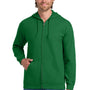 Gildan Mens Pill Resistant Full Zip Hooded Sweatshirt Hoodie w/ Pockets - Irish Green