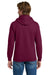 Gildan 18600/G186 Mens Pill Resistant Full Zip Hooded Sweatshirt Hoodie w/ Pockets Maroon Model Back