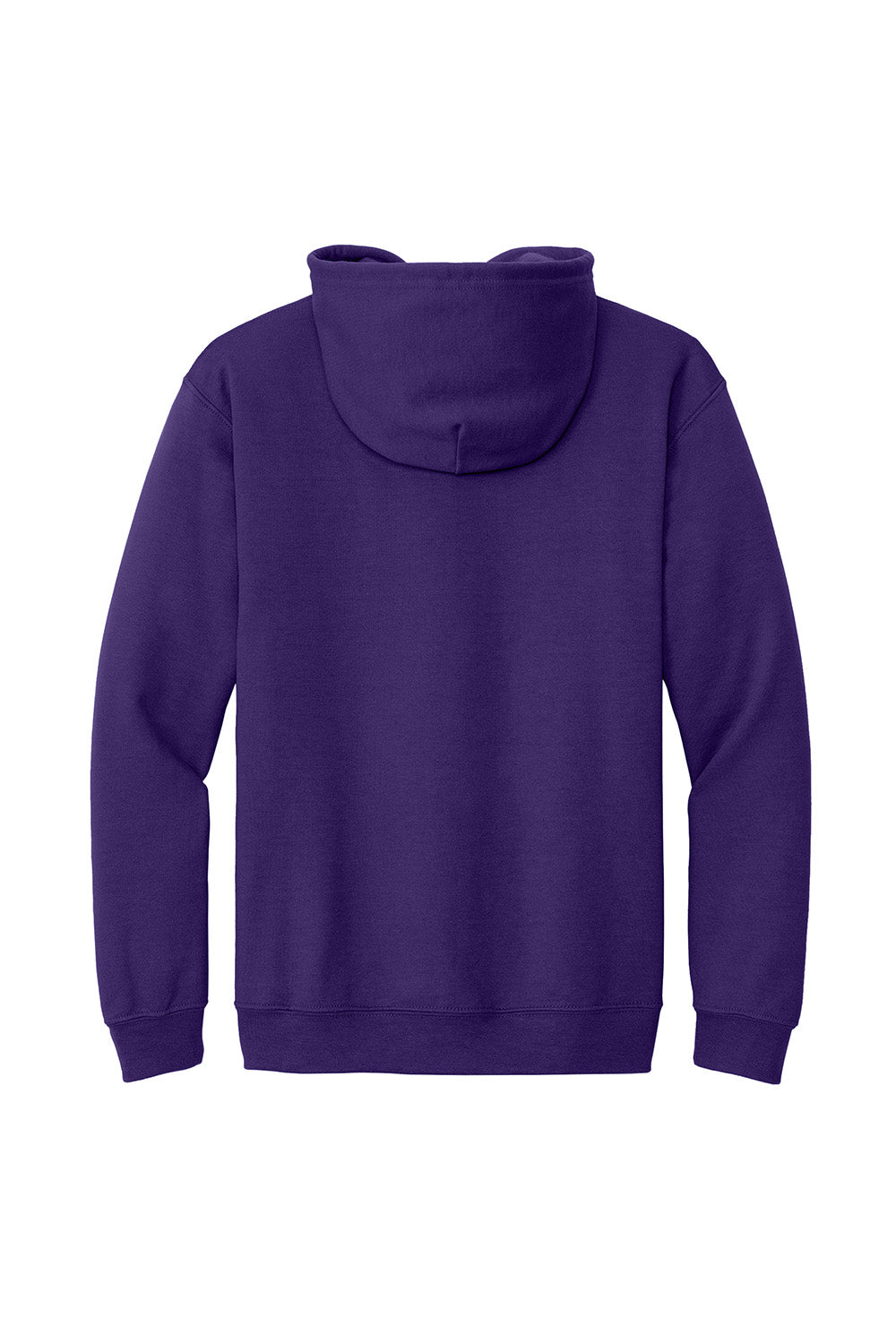 Gildan 18600/G186 Mens Pill Resistant Full Zip Hooded Sweatshirt Hoodie w/ Pockets Purple Flat Back