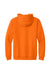 Gildan 18600/G186 Mens Pill Resistant Full Zip Hooded Sweatshirt Hoodie w/ Pockets Safety Orange Flat Back