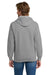 Gildan 18600/G186 Mens Pill Resistant Full Zip Hooded Sweatshirt Hoodie w/ Pockets Sport Grey Model Back