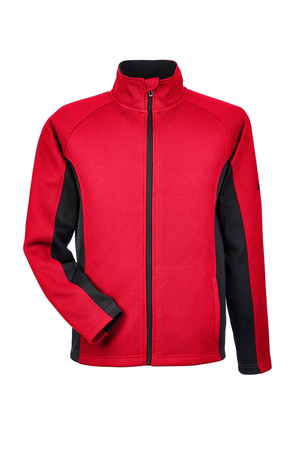 Spyder 187330 Mens Constant Full Zip Sweater Fleece Jacket Red/Black Flat Front