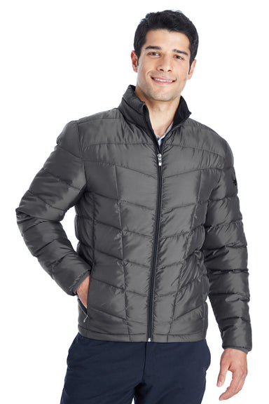 Spyder 187333 Mens Pelmo Puffer Full Zip Jacket Polar Grey Model Front