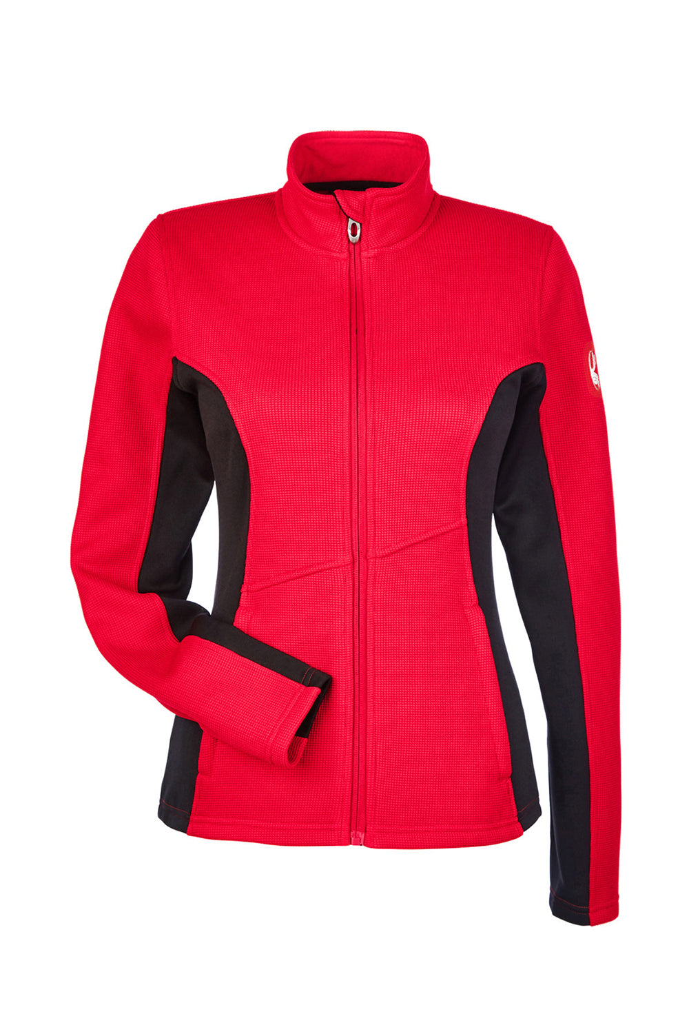 Spyder 187335 Womens Constant Full Zip Sweater Fleece Jacket Red/Black Flat Front