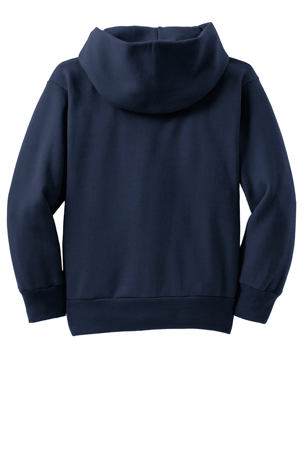 Hanes P470/P473 Youth EcoSmart Print Pro XP Pill Resistant Hooded Sweatshirt Hoodie w/ Pouch Pocket Navy Blue Flat Back