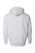 Independent Trading Co. IND4000Z Mens Full Zip Hooded Sweatshirt Hoodie Heather Grey Flat Back