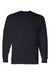 Bayside BA1102 Mens USA Made Crewneck Sweatshirt Navy Blue Flat Front