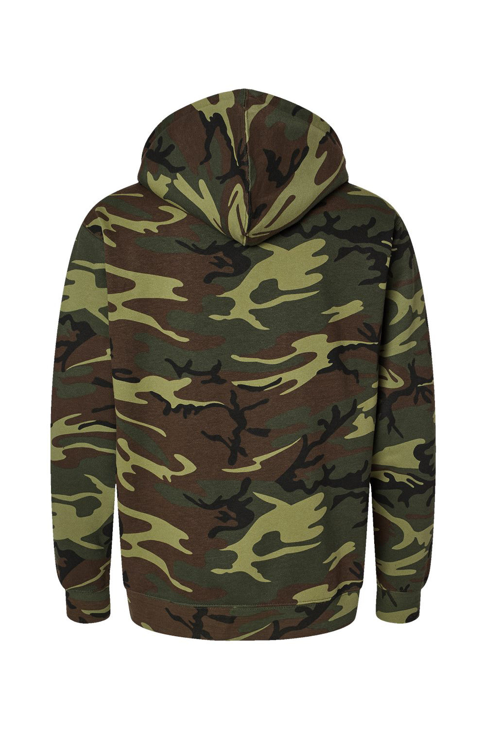 Code Five 3969 Mens Fleece Hooded Sweatshirt Hoodie Green Woodland Flat Back