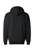 Badger 1254 Mens Hooded Sweatshirt Hoodie Black Flat Back