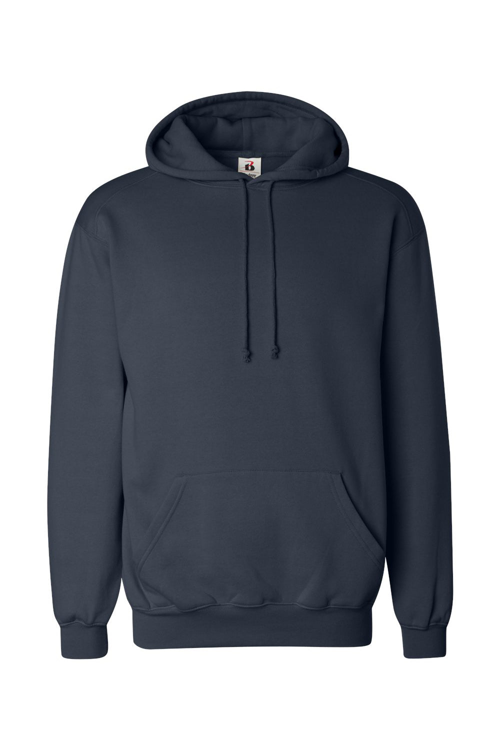 Badger 1254 Mens Hooded Sweatshirt Hoodie Navy Blue Flat Front