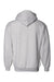 Badger 1254 Mens Hooded Sweatshirt Hoodie Oxford Grey Flat Back