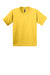 Gildan 2000B/G200B Youth Ultra Short Sleeve Crewneck T-Shirt Daisy Yellow Flat Front