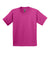 Gildan 2000B/G200B Youth Ultra Short Sleeve Crewneck T-Shirt Heliconia Pink Flat Front