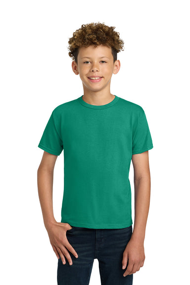 Gildan 2000B/G200B Youth Ultra Short Sleeve Crewneck T-Shirt Kelly Green Model Front