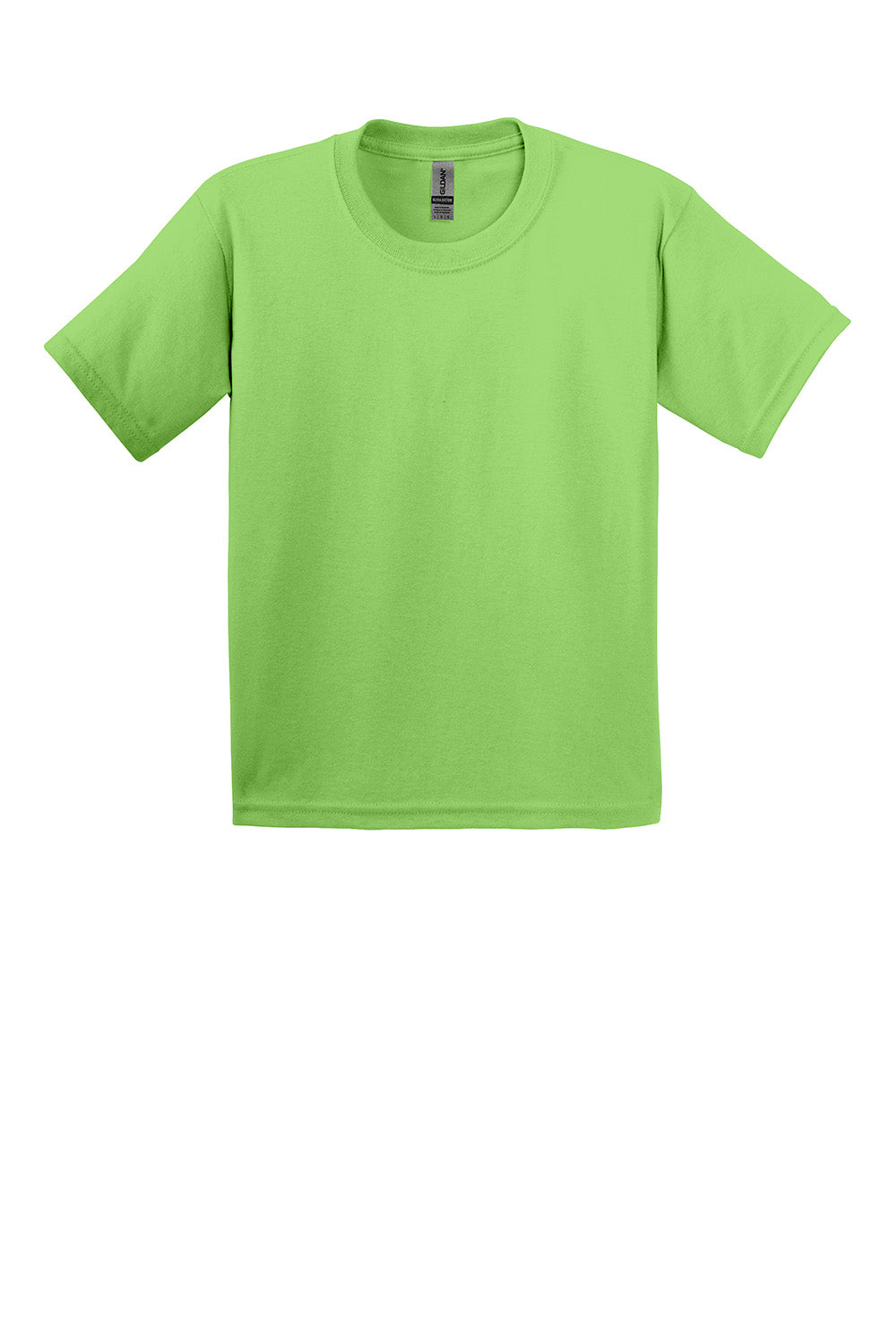 Gildan 2000B/G200B Youth Ultra Short Sleeve Crewneck T-Shirt Lime Green Flat Front