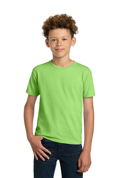 Gildan 2000B/G200B Youth Ultra Short Sleeve Crewneck T-Shirt Lime Green Model Front