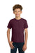 Gildan 2000B/G200B Youth Ultra Short Sleeve Crewneck T-Shirt Maroon Model Front