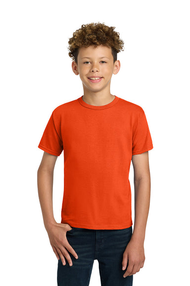 Gildan 2000B/G200B Youth Ultra Short Sleeve Crewneck T-Shirt Orange Model Front