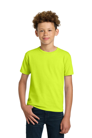 Gildan 2000B/G200B Youth Ultra Short Sleeve Crewneck T-Shirt Safety Green Model Front