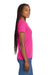 Gildan 2000L/G200L Womens Ultra Short Sleeve Crewneck T-Shirt Heliconia Pink Model Side