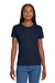 Gildan 2000L/G200L Womens Ultra Short Sleeve Crewneck T-Shirt Navy Blue Model Front