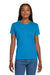 Gildan 2000L/G200L Womens Ultra Short Sleeve Crewneck T-Shirt Sapphire Blue Model Front