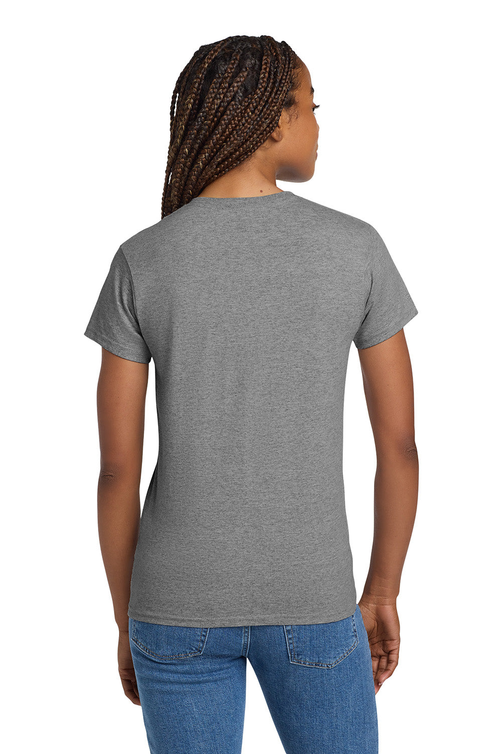 Gildan 2000L/G200L Womens Ultra Short Sleeve Crewneck T-Shirt Sport Grey Model Back