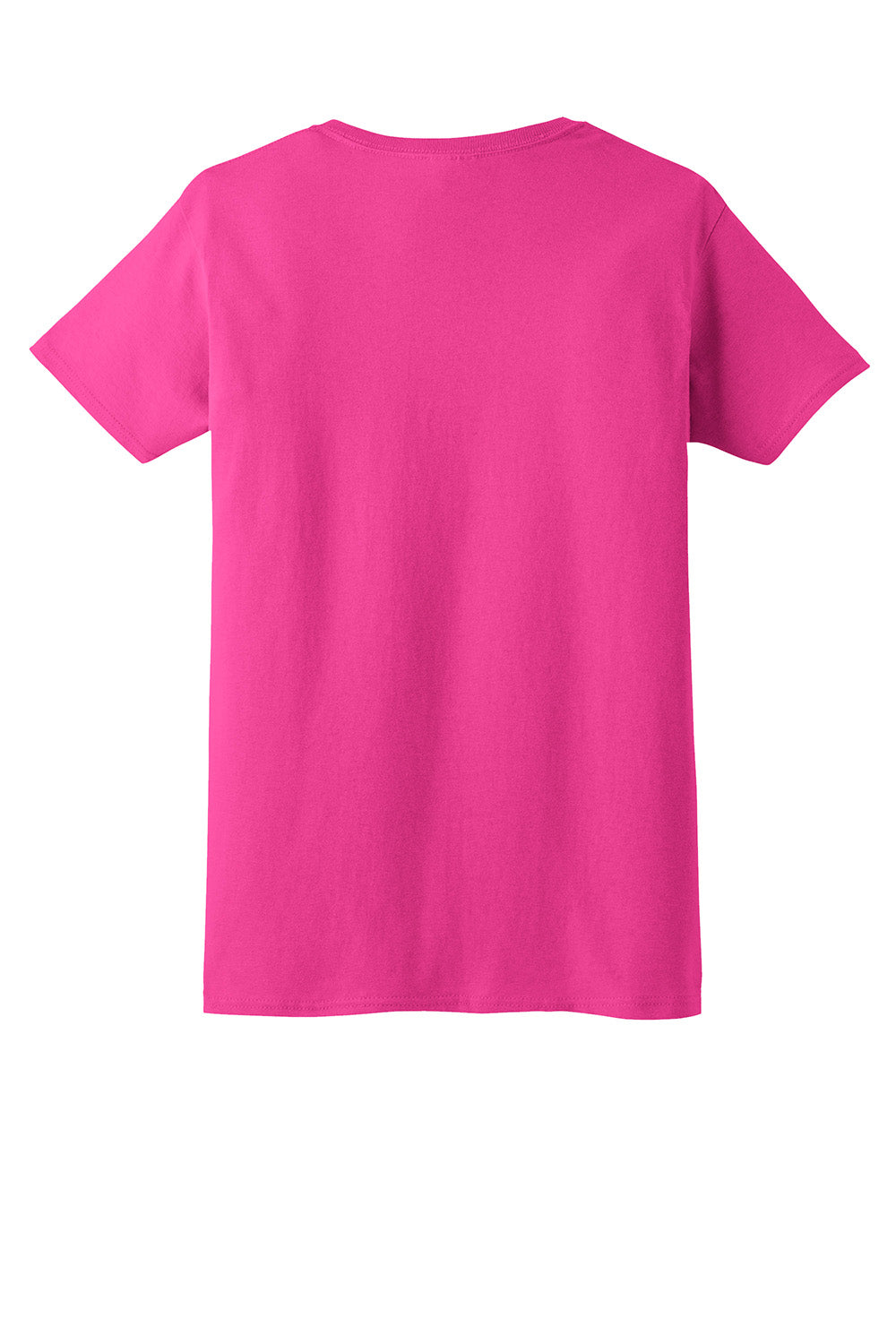 Gildan 2000L/G200L Womens Ultra Short Sleeve Crewneck T-Shirt Heliconia Pink Flat Back