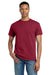 Gildan 2000/G200/G200T Mens Ultra Short Sleeve Crewneck T-Shirt Antique Cherry Red Model Front