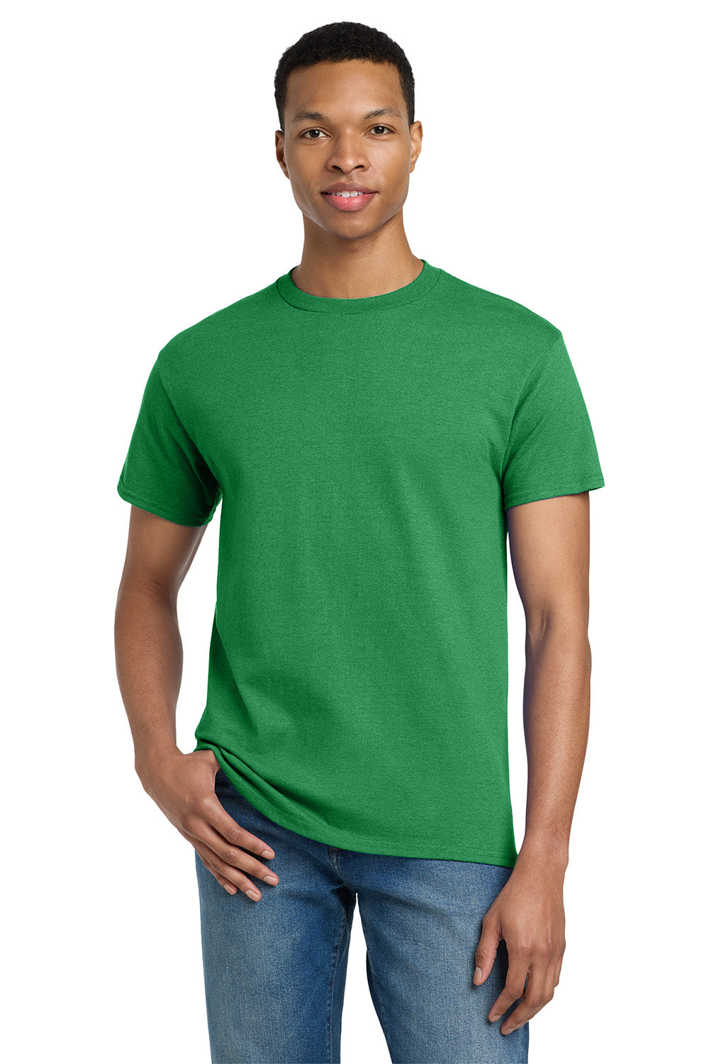 Gildan 2000/G200/G200T Mens Ultra Short Sleeve Crewneck T-Shirt Antique Irish Green Model Front