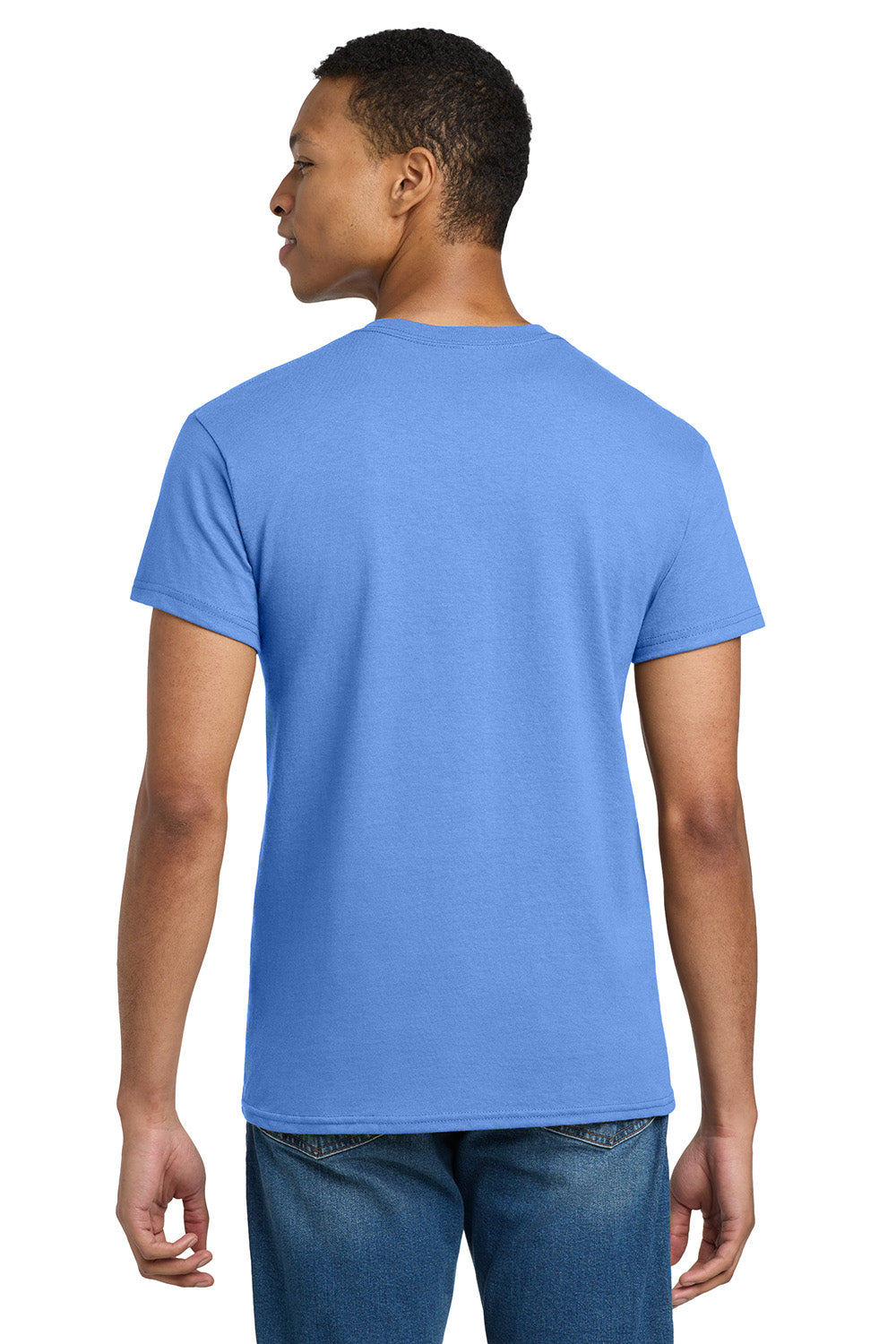 Gildan 2000/G200/G200T Mens Ultra Short Sleeve Crewneck T-Shirt Carolina Blue Model Back