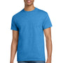 Gildan Mens Ultra Short Sleeve Crewneck T-Shirt - Heather Sapphire Blue