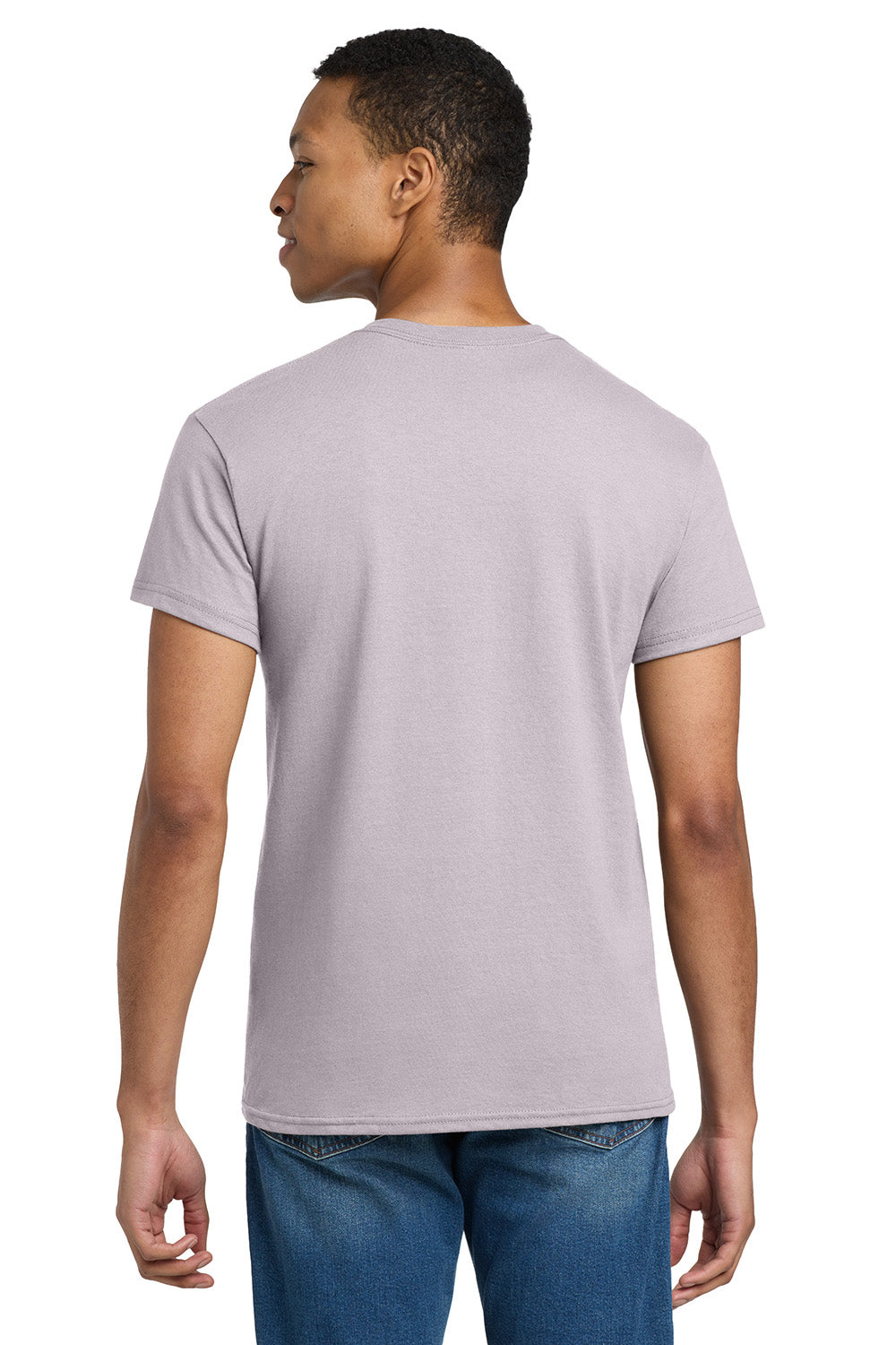 Gildan 2000/G200/G200T Mens Ultra Short Sleeve Crewneck T-Shirt Ice Grey Model Back