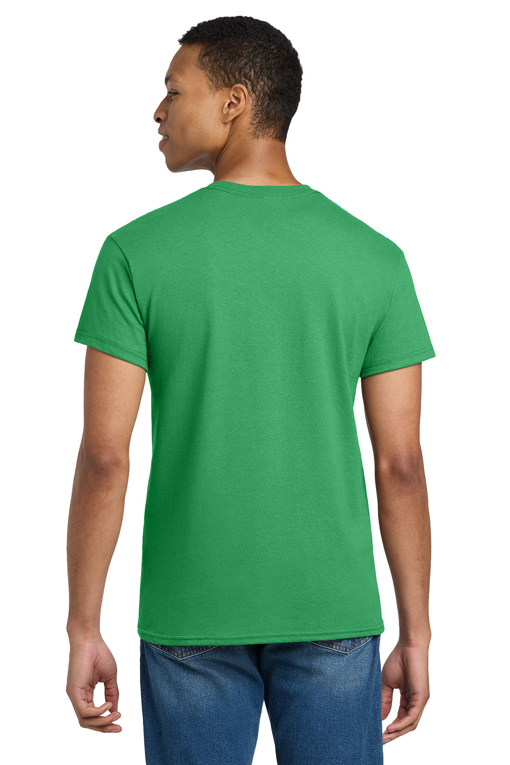 Gildan 2000/G200/G200T Mens Ultra Short Sleeve Crewneck T-Shirt Irish Green Model Back