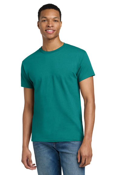 Gildan 2000/G200/G200T Mens Ultra Short Sleeve Crewneck T-Shirt Jade Dome Green Model Front